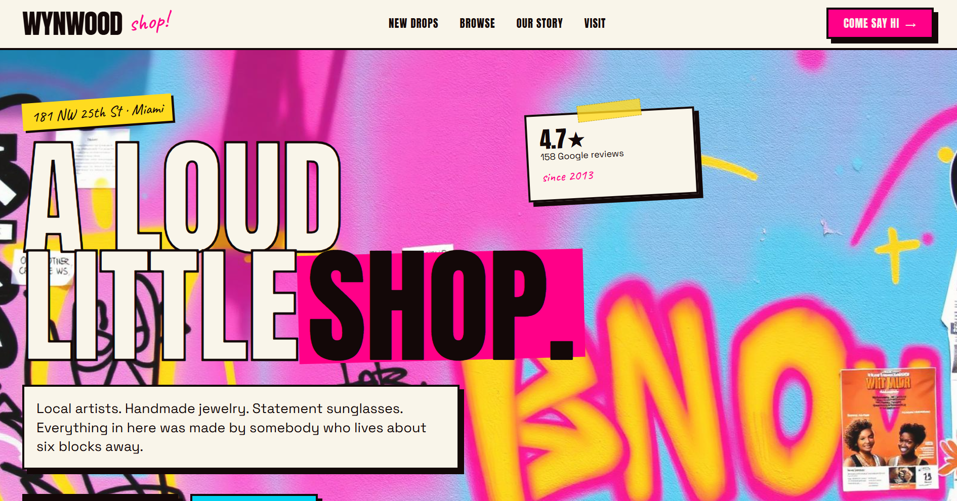 Wynwood Shop — Retail shop website by JWebsites